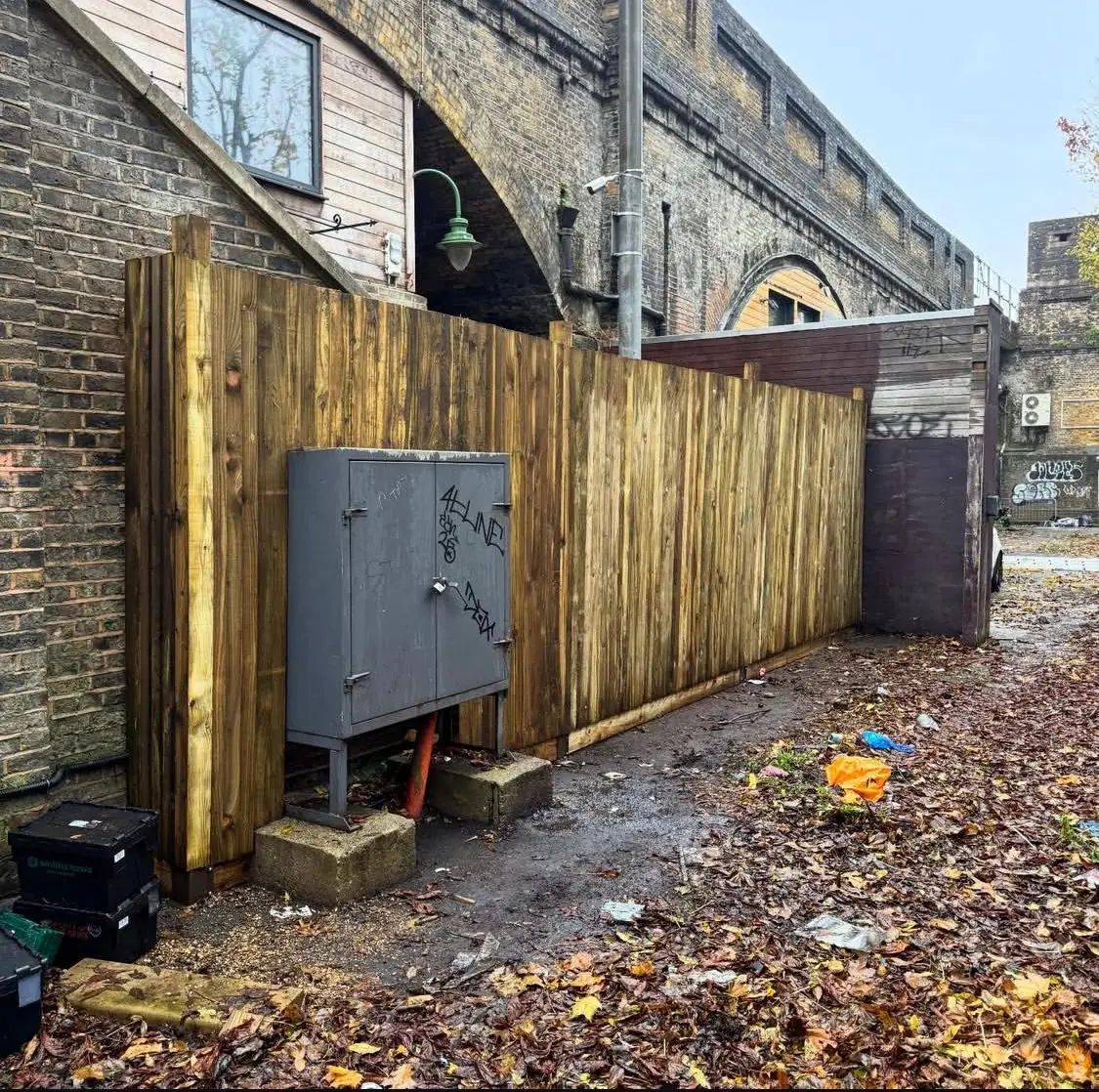 Commercial fencing installation by GX Tree Care, South Bucks